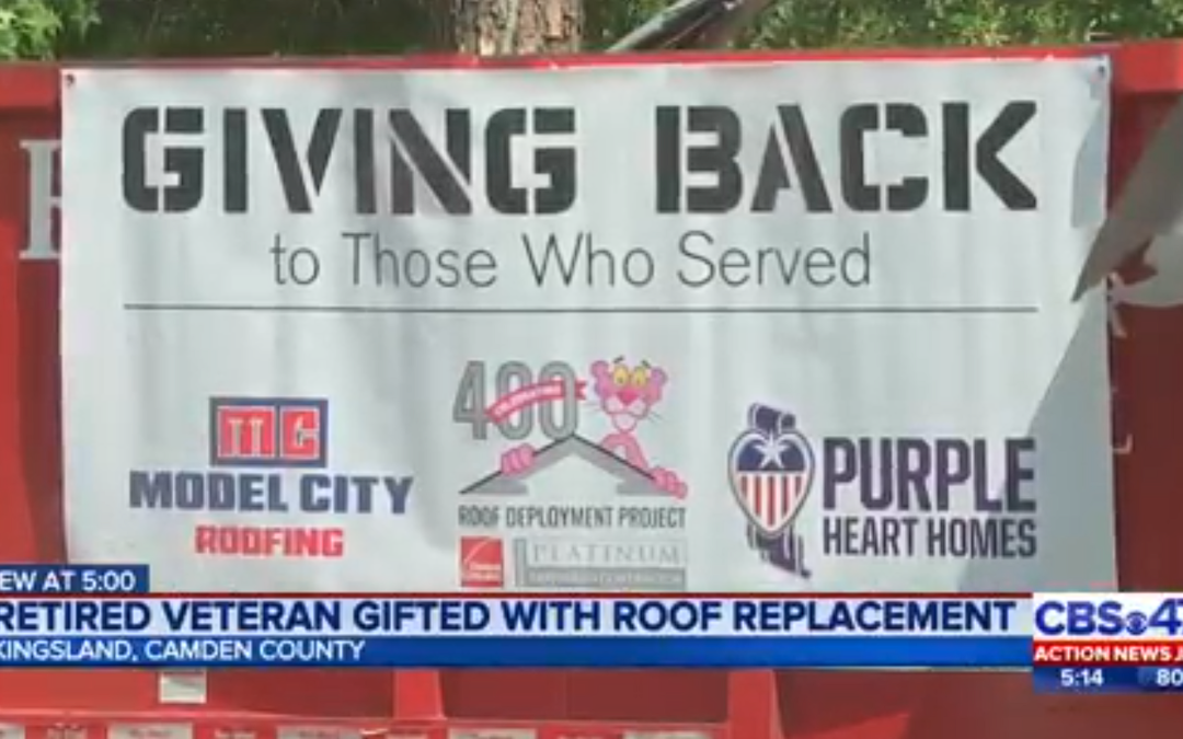 Retired veteran gifted with Roof Replacement